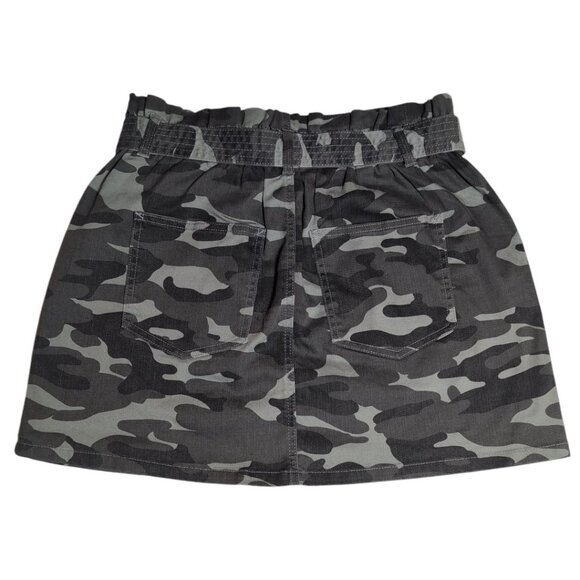 Camo Mini Skirt  90s Y2K NWT Womens Large Camouflage Belted Utility by Jolt - Picture 2 of 11